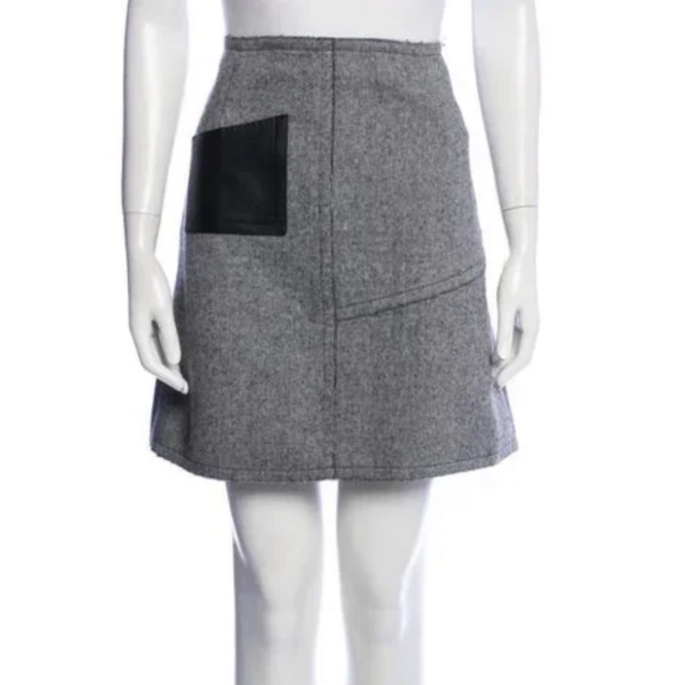 Sandro Gray A-Line Mini Skirt for Work